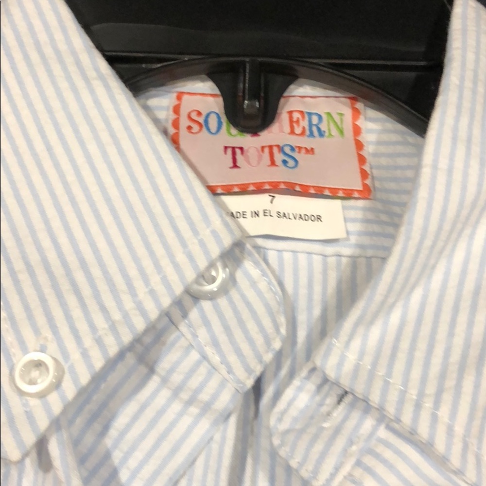 What a Precious Easter shirt in Seersucker!!
